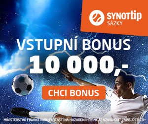 Synottip bonus k prvnímu vkladu 10 000 Kč