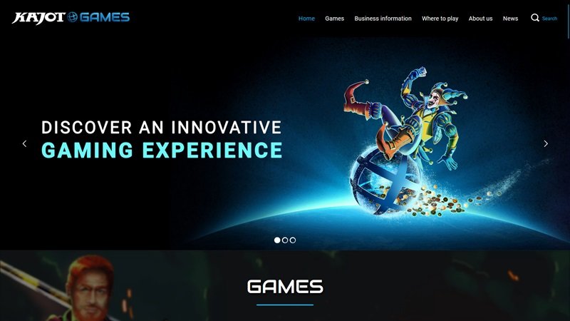 Webové stránky herního vývojáře Kajot Games