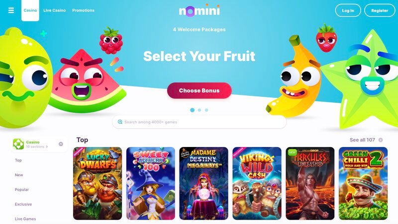 Nomini casino website