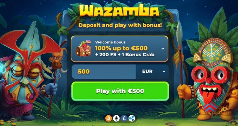 Wazamba casino welcome bonus